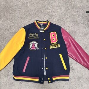 3XL New Era Milwaukee Buck Varsity Jacket